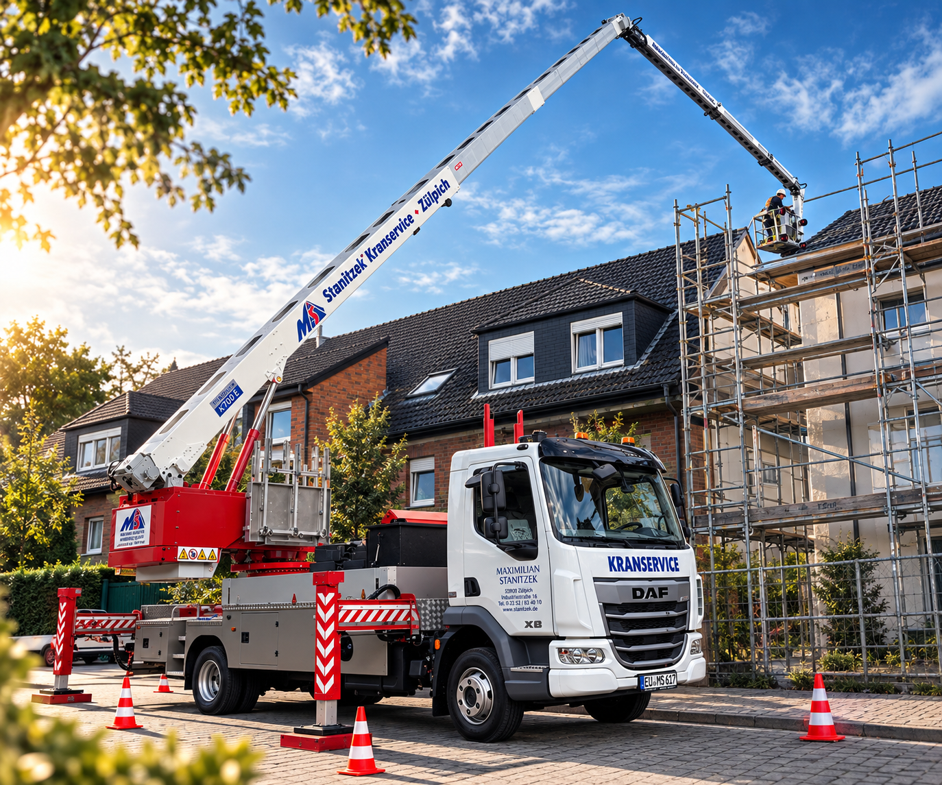 Klaas K700E von Stanitzek Kranservice im Arbeitsbühneneinsatz